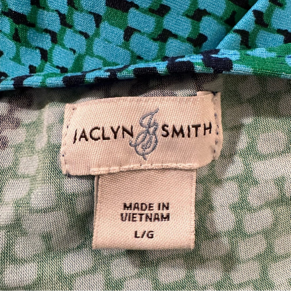 SMITH Chevron Maxi Dress in Teal, Green & Navy - Picture 7 of 7